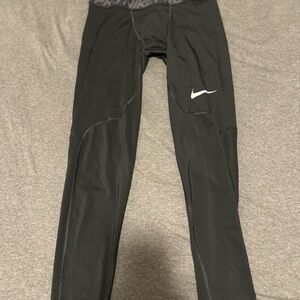 Nike mens Black Athletic Compression Tights